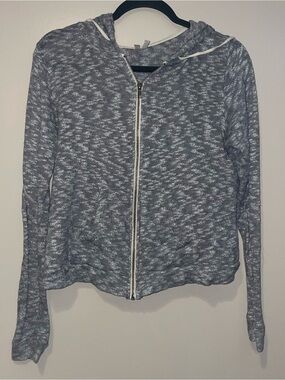 Mudd Heather Gray Marled Zip Hoodie